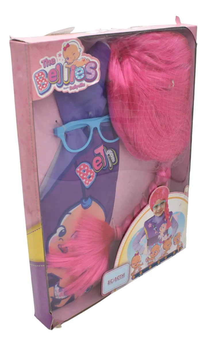 The Bellies Be Beth Disfraz Peluca Gafas Delantal Famosa Cf