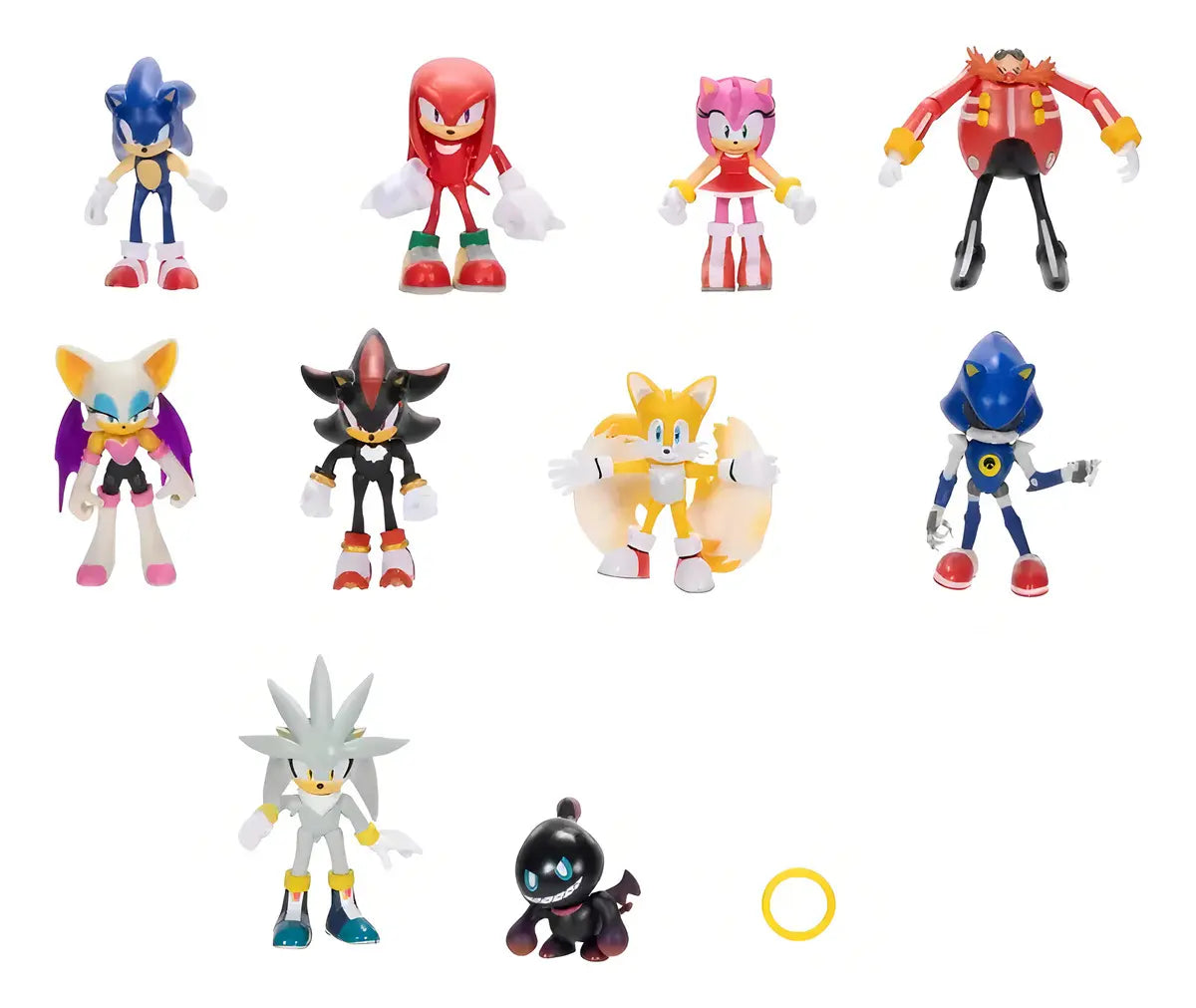 Sonic The Hedgehog Set 10 Figuras Amigos Y Rivales Jakks