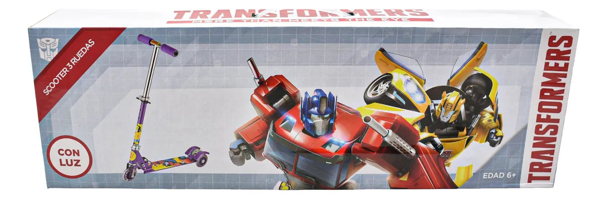 Transformers Scooter 3 Ruedas Con Luz Al Azar Toymark Amarillo/violeta Transformers