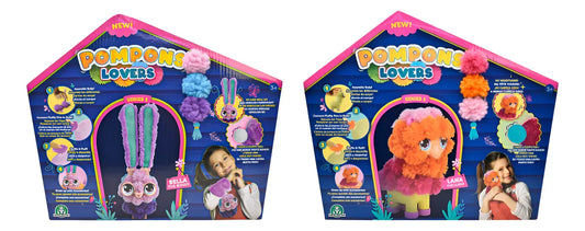 Pompons Lovers Peluche Bella Bunny Y Lana Llama S1 Giochi Multicolor