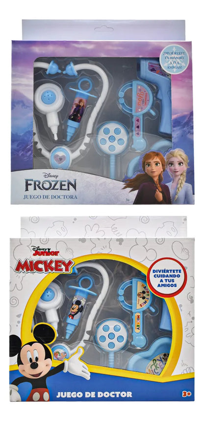 Disney Mickey Y Frozen Pack 2 Juegos De Doctor Toymark Azul