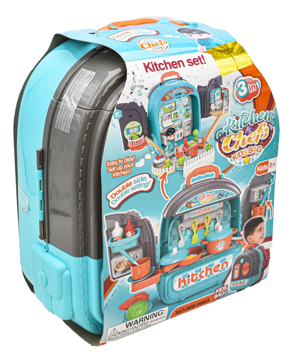 Maletin De Cocina 3 En 1 Kitchen Chefs Kids Bag 008-996a Multicolor