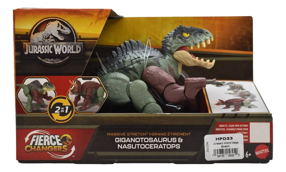 Jurassic World Fierce Changers Pack 2 Figuras Mattel