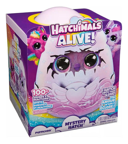 Hatchimals Alive Huevo Pufficorn, Juguete Ninas Interactivo