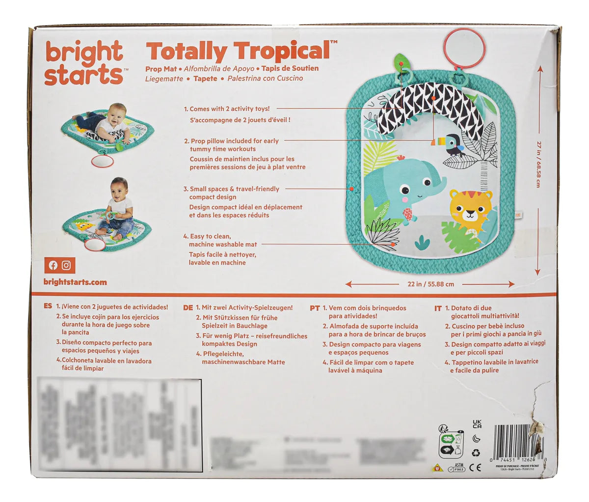 Totally Tropical Alfombrilla De Apoyo Bright Starts Cd