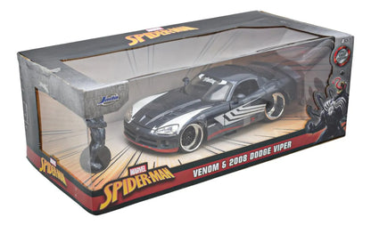 Venom Y Dodge Viper 2008 Die Cast Marvel Jada Toys Negro