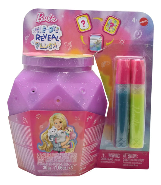 Barbie Tie Dye Reveal Peluche Sorpresa Frasco Violeta Mattel Violeta