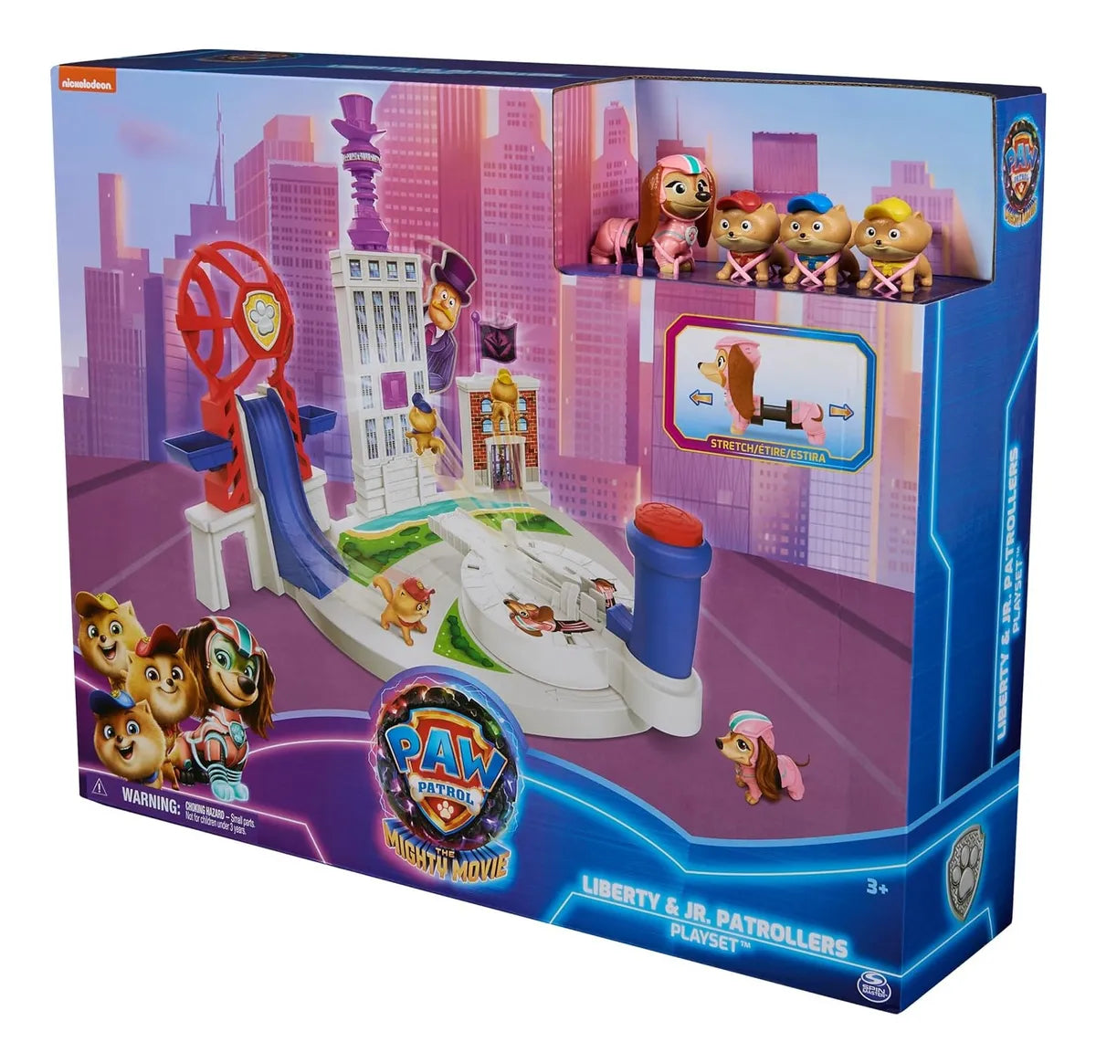 Paw Patrol Mighty Liberty Jr Patrollers Playset Spin Master Blanco