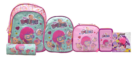 Mochila The Bellies Bellie Beth Kit 6 Piezas Primaria Famosa Rosa Impresion 3d