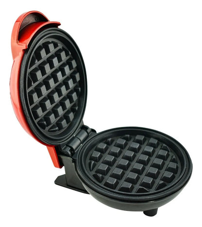 Wafflera Mini Roja 350 W Antiadherente Inoxidable Pack 2 Rojo