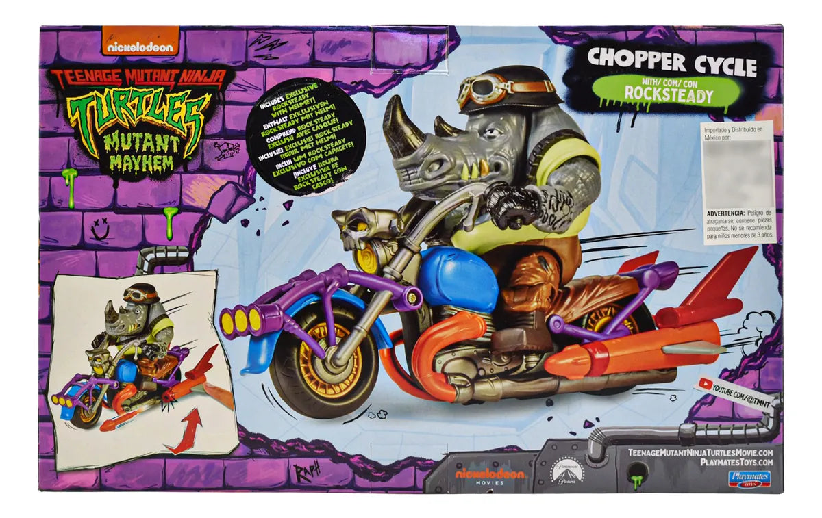 Tortugas Ninja Pack Chopper Cycle Y Dragon Cycle Playmates