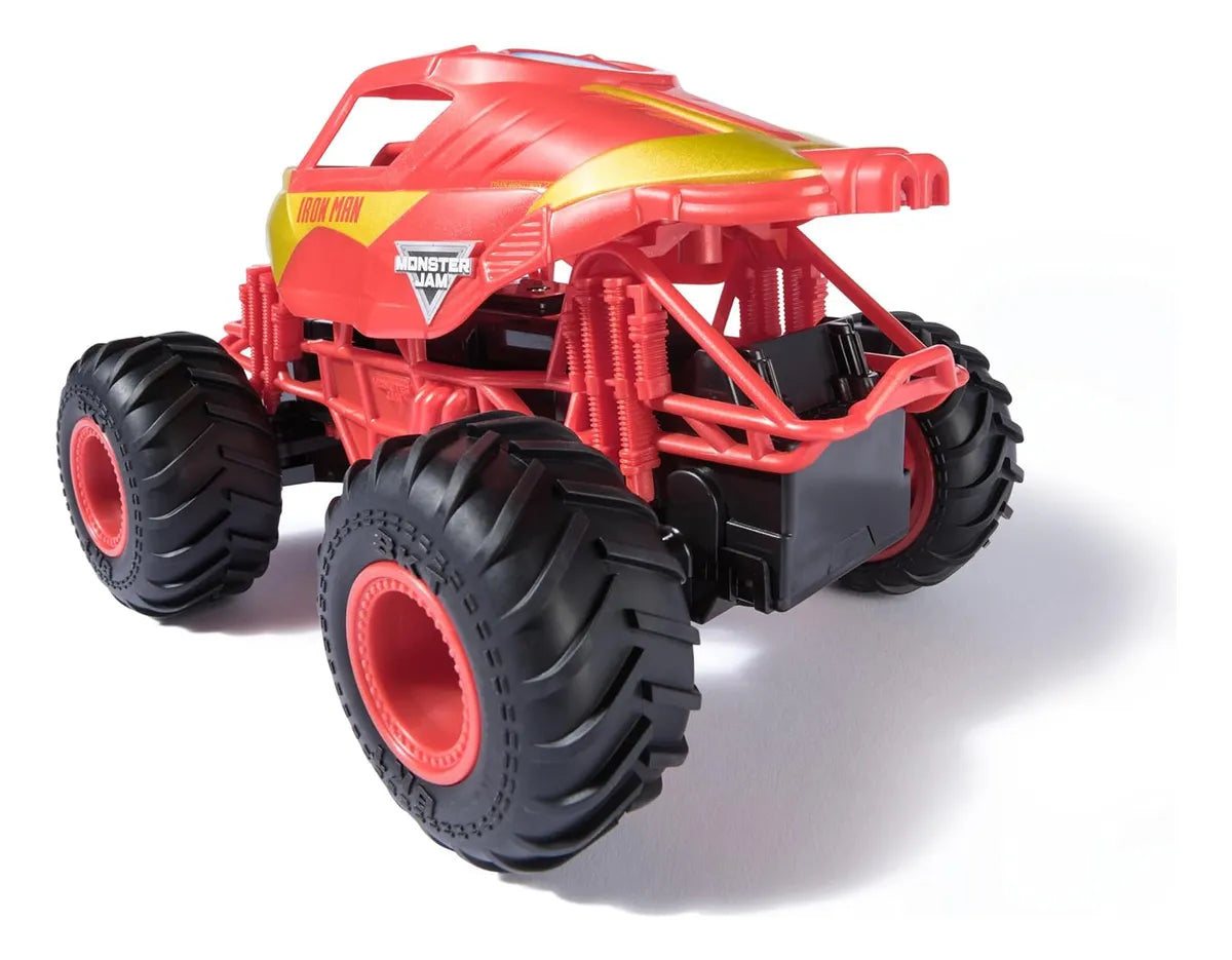 Monster Jam Marvel Vehiculo Iron Man Rc 1:24 Spin Master Rojo Iron Man
