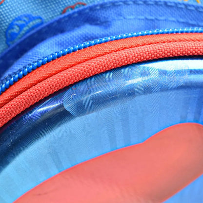 Chenson Super Mario Primary School Backpack and Pencil Case with Blue Printed Detail. Iridescent