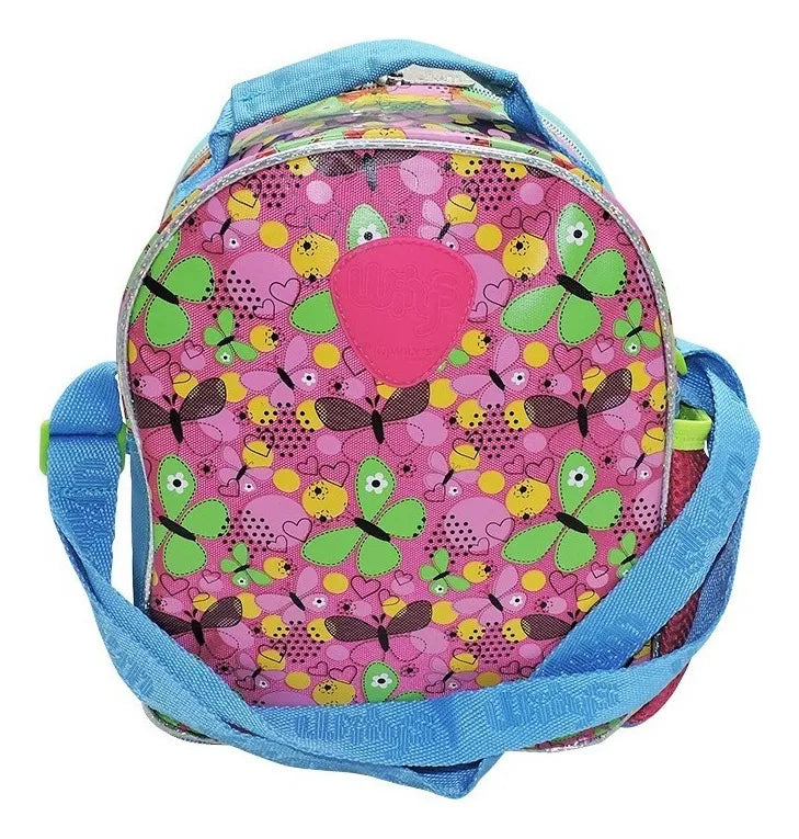 Mochila Y Lonchera Mariposa Glitter Primaria Wilys Rosa Impresion 3d