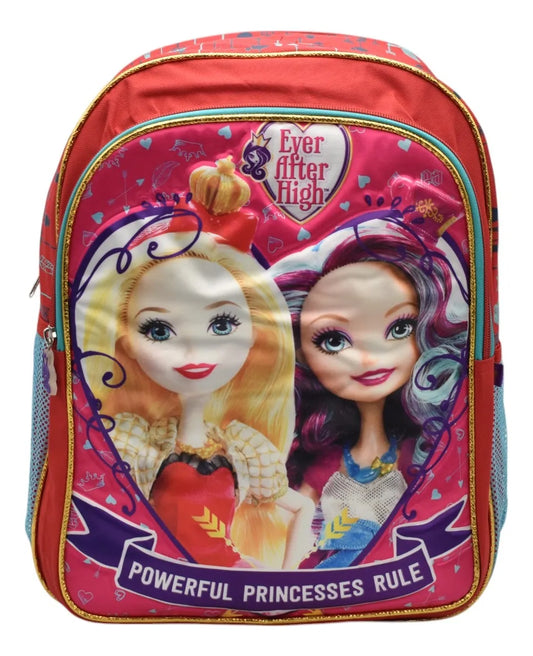 Mochila Ever After High Princesas Poderosas Original Ruz Con Detalle Rojo/rosa Estampado