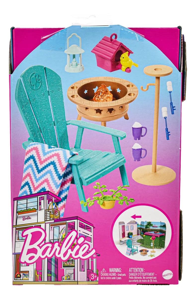 Barbie Decoracion Con Muebles Pack 3 Pzas Hjv32 Mattel