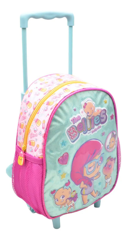 Mini Mochila Ruedas Bellies Bellie Beth Kit 3pz #2 Famosa Rosa Impresion 3d