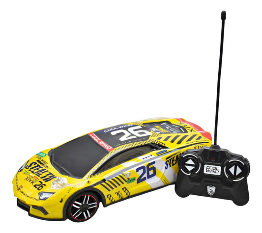 Auto Deportivo Radio Control Escala 1:14 Super Gallop Cd Amarillo