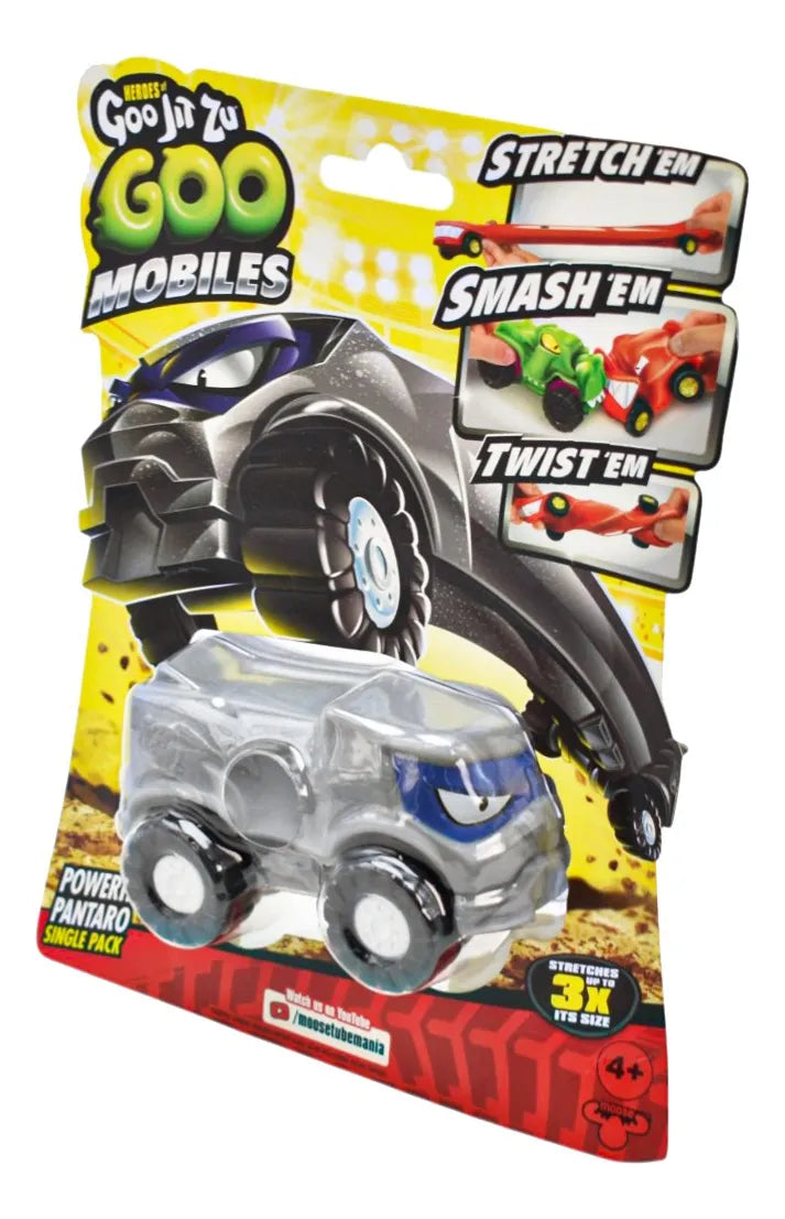Goo Jit Zu Goo Mobiles Pack 3 Personajes Moose Blazagon/thrash/pantaro/rock Jaw Multicolor