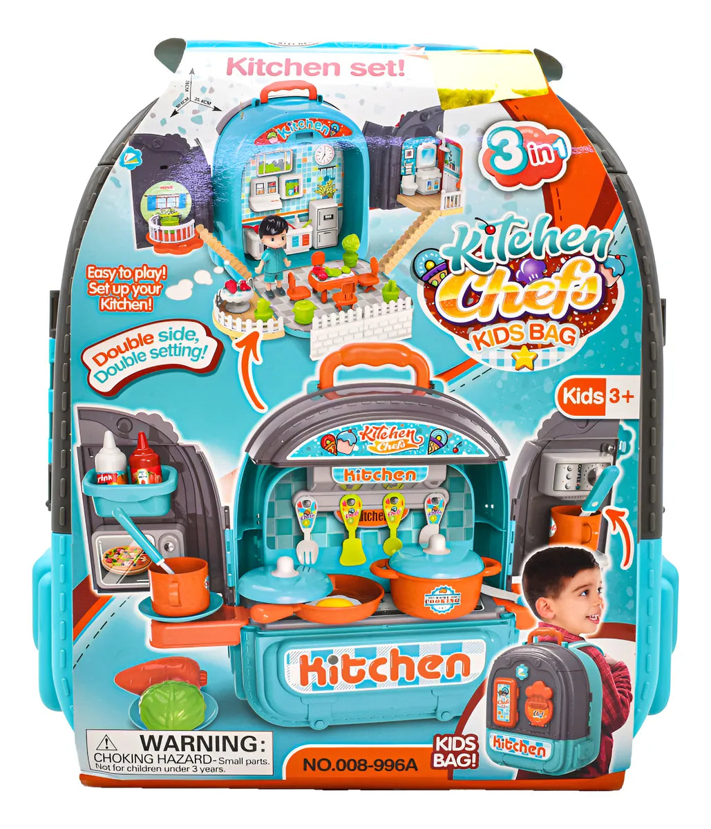 Maletin De Cocina 3 En 1 Kitchen Chefs Kids Bag 008-996a Multicolor