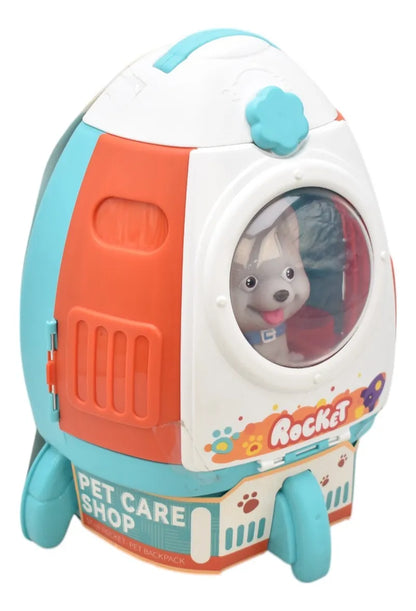 Maletin Estetica De Animales Perrito Gris Pet Care 8082
