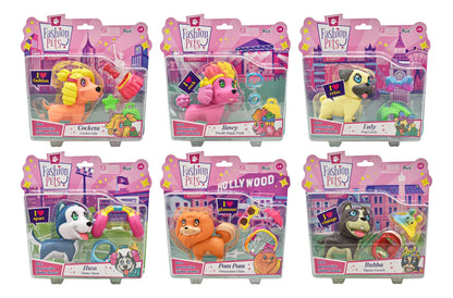 Fashion Pets with Accessories Pack of 6 Figures 12cm Ruz