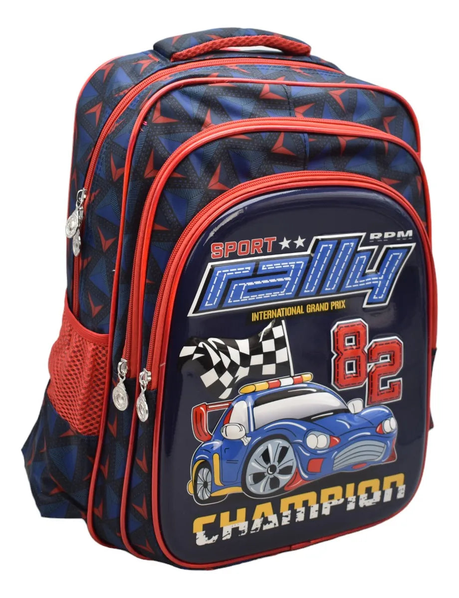 Mochila Auto Azul Kit 3pz Primaria Ll24bpp501 Azul Oscuro 3d
