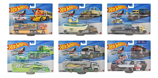 Hot Wheels Super Rigs Pack 6 Vehículos 1:64 Mattel Multicolor