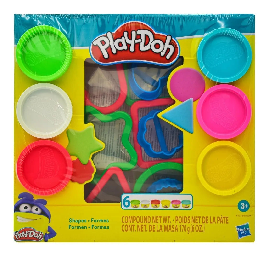Play Doh Formas 6 Botes Y 9 Moldes 170g Hasbro Multicolor