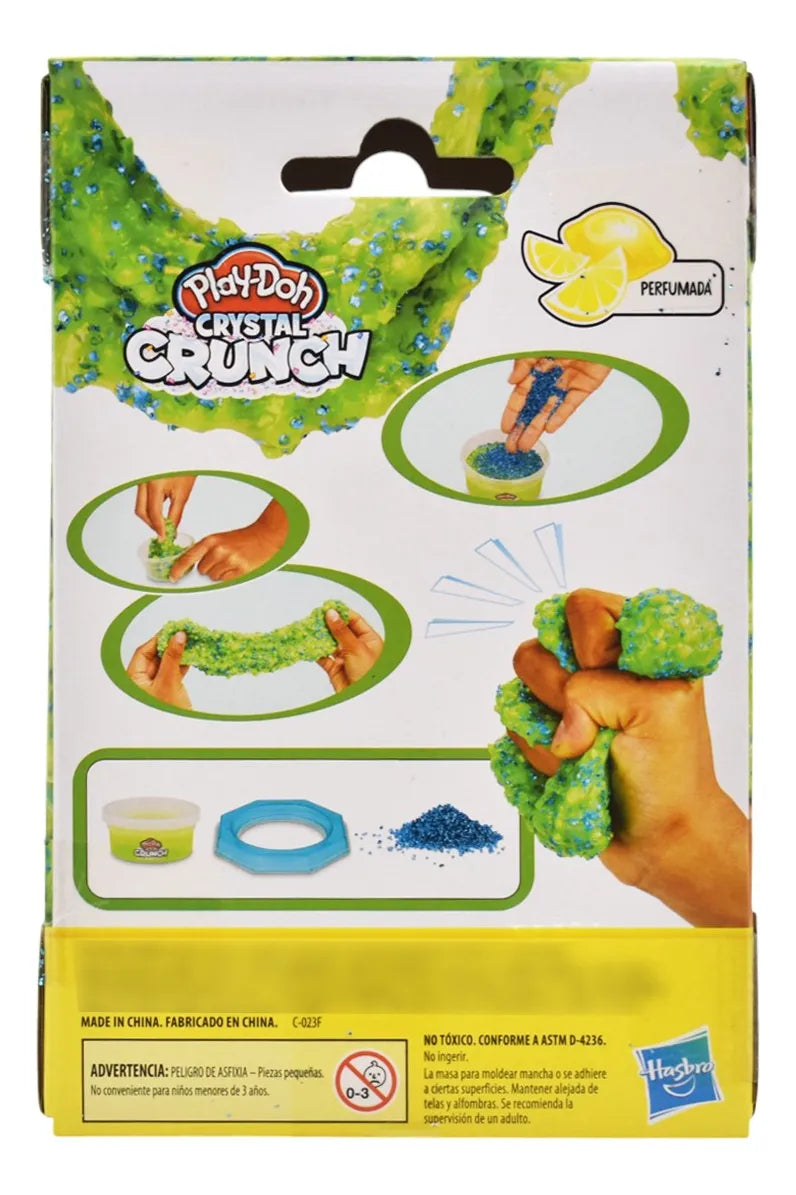 Play Doh Crystal Crunch Pack 5 Piezas 250g Hasbro Verde