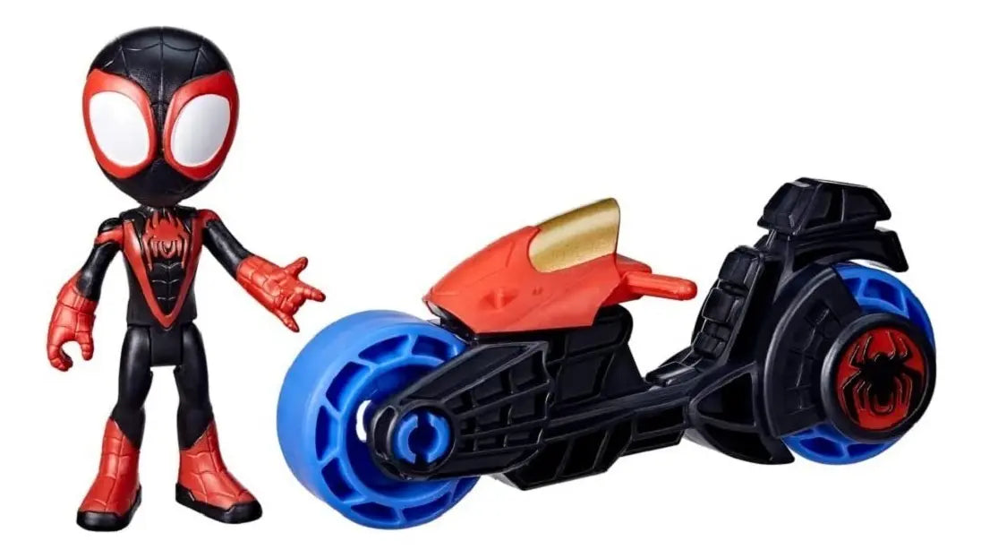 Juguete Spiderman Miles Morales Moto Disney Junior Hasbro