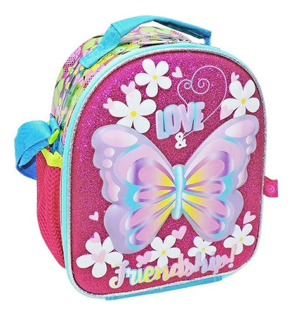 Lonchera Mariposa Glitter Wilys Wt304 Rosa