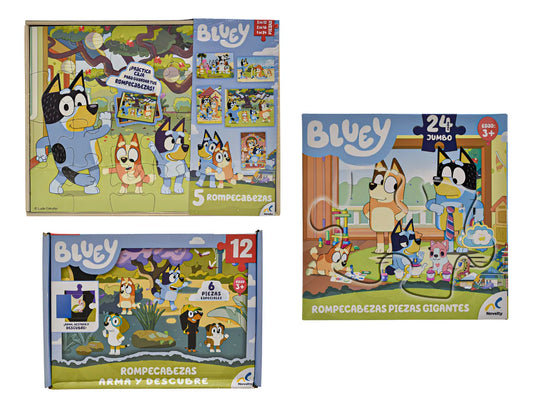 Bluey Pack 3 Sets De Rompecabezas Novelty