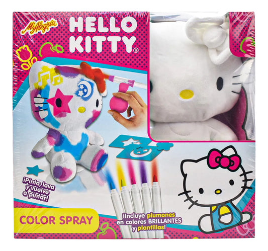 Color Spray Hello Kitty Muñeco Pintable Y Lavable Mi Alegria