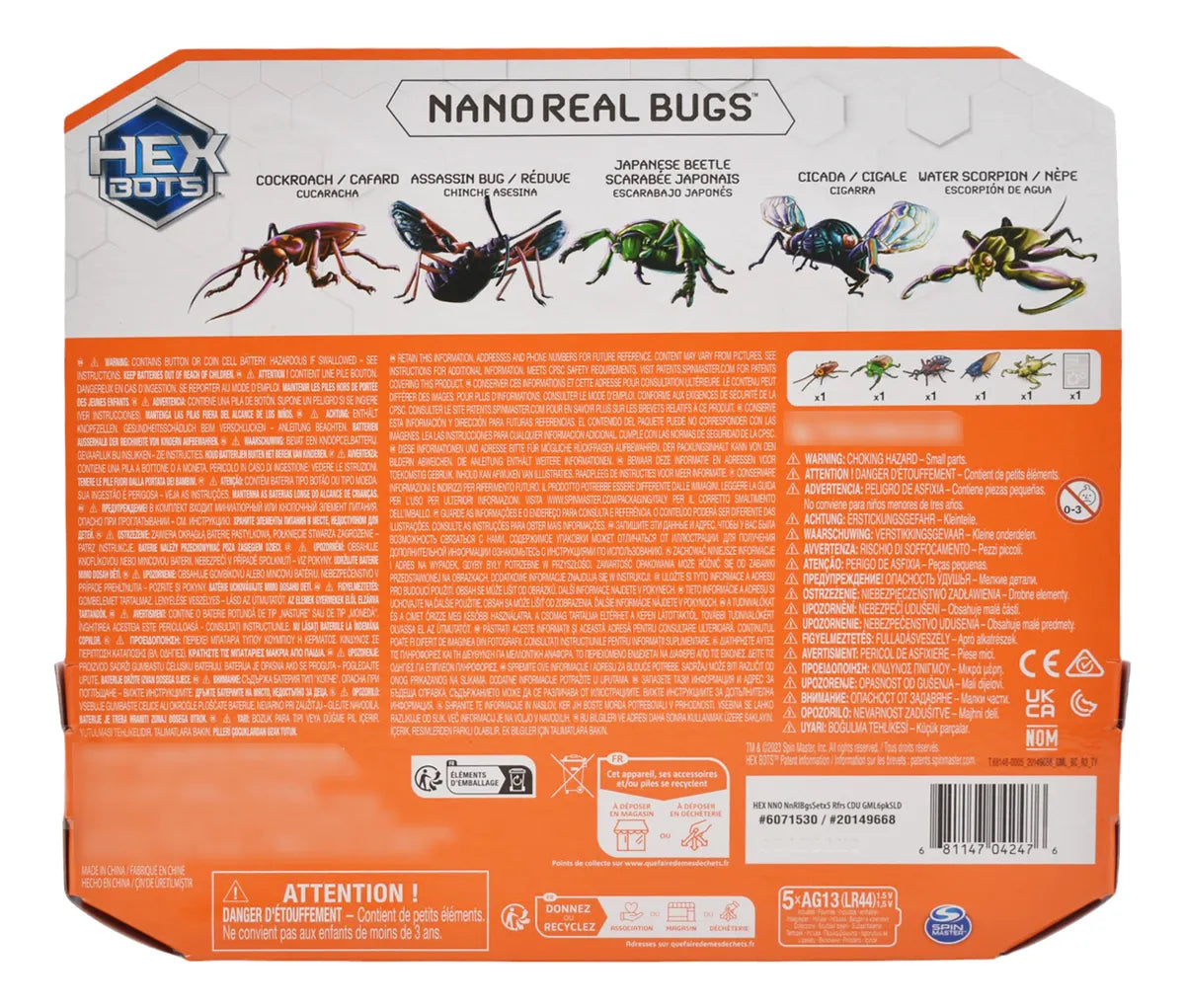 Hex Bots Pack 2 Sets Dragon Negro Y Nano Bugs Spin Master Dragón Negro