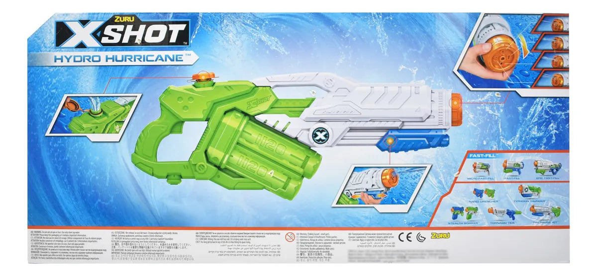 X Shot Hydro Hurricane H20 Lazador De Agua 1500ml 9m Zuru Verde/azul