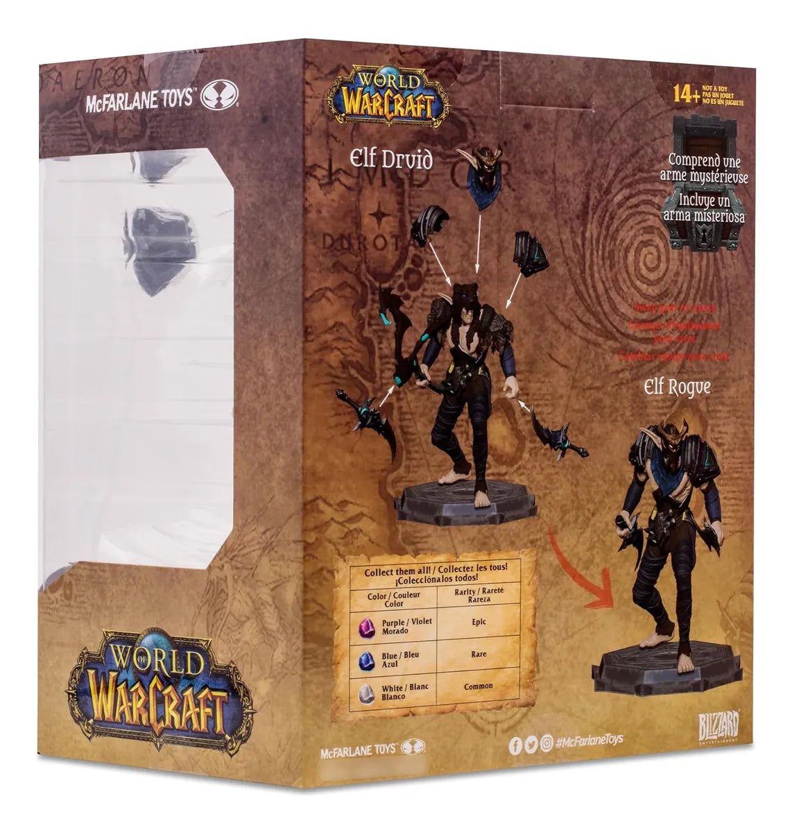 World Of Warcraft Elf Druid Y Rouge Rare 12cm Mcfarlane