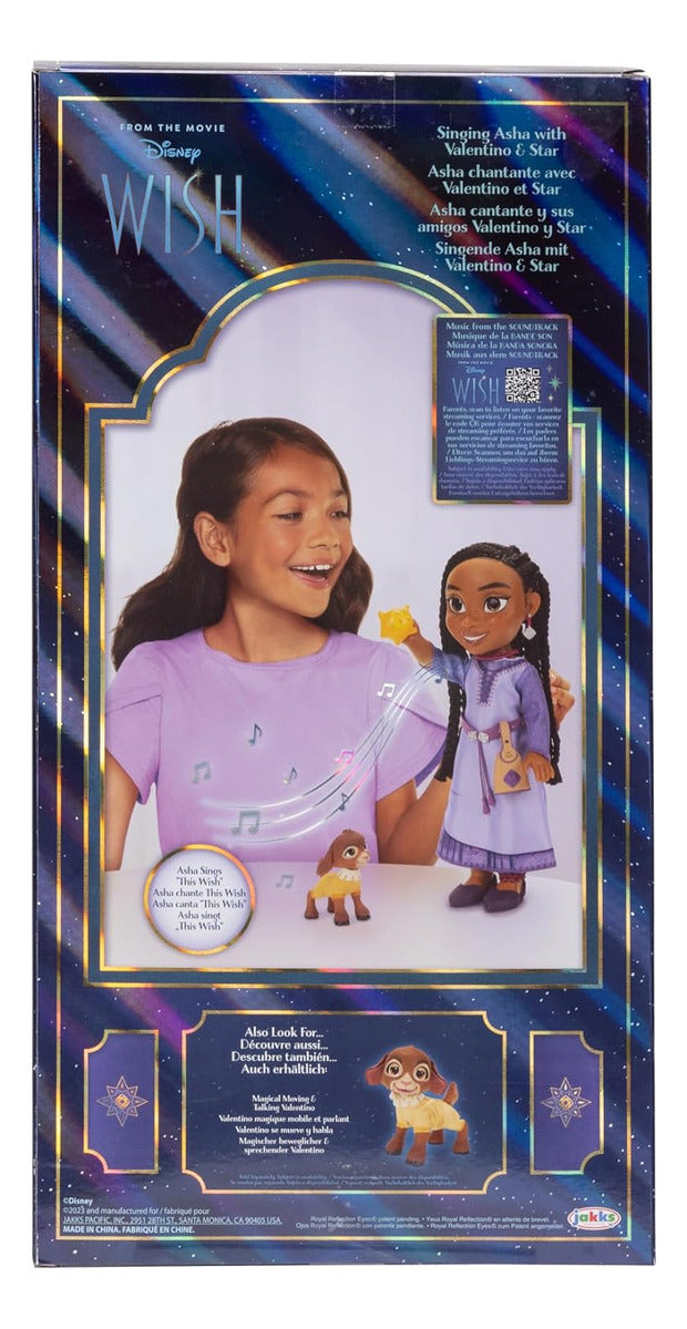 Muñeca Asha Cantante, Valentino Y Star Wish Jakks Pacific