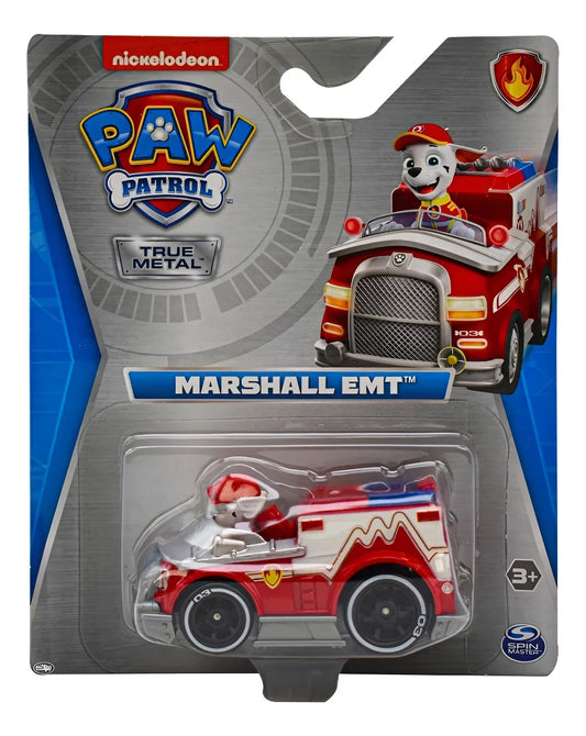 Paw Patrol Marshall Emt True Metal 8 Cm Spin Master Rojo