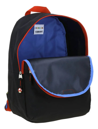 Super Mario Backpack and Lunchbox for Primary School, MB66505 Chenson, Black Print