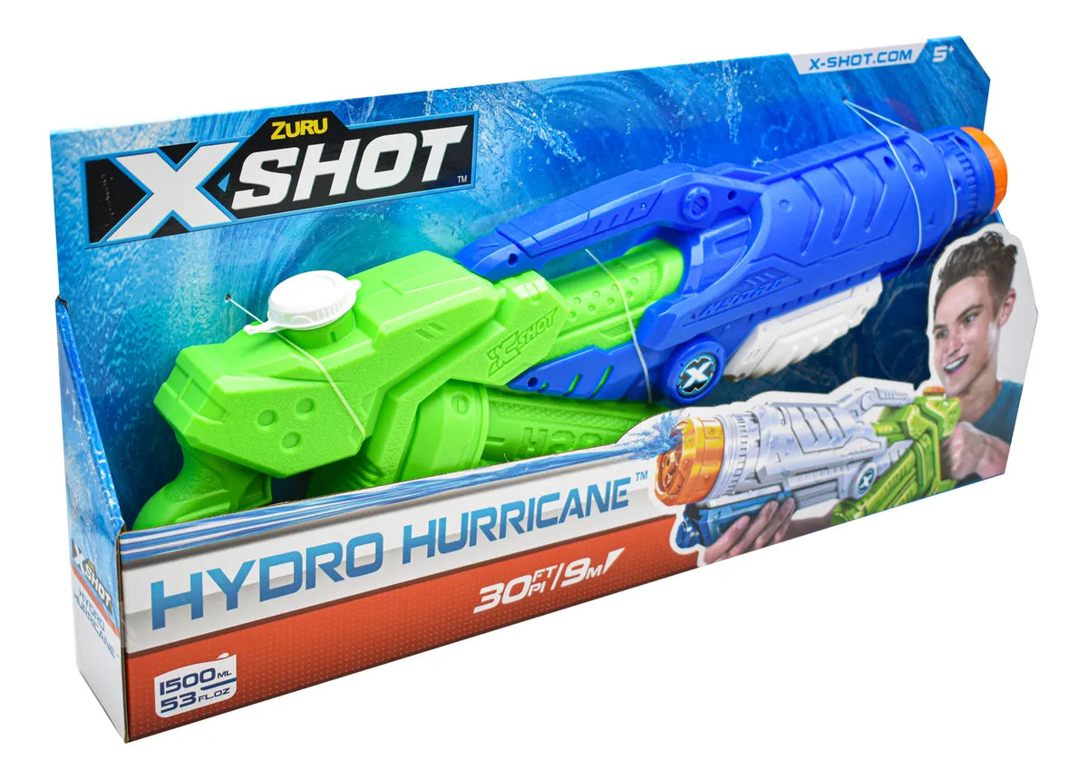 X Shot Hydro Hurricane H20 Lazador De Agua 1500ml 9m Zuru Verde/azul