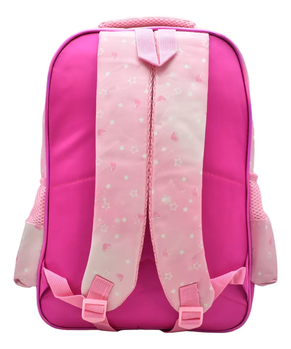 Mochila Unicornio Flores Kit 3pz Primaria Ll24bpp525 Rosa Chicle 3d