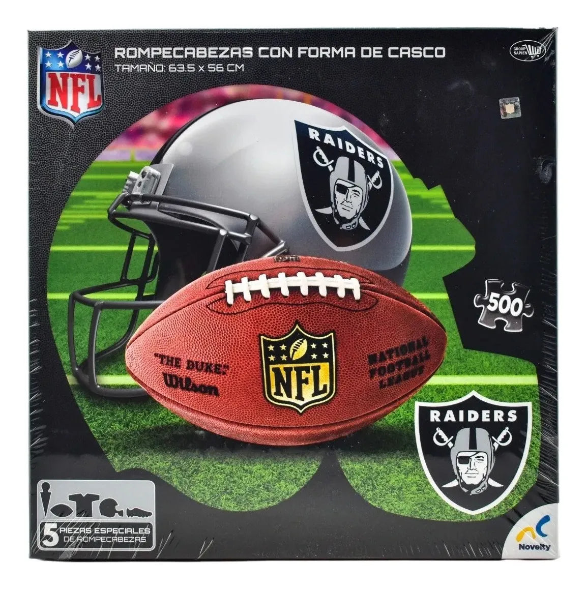 Rompecabezas Nfl Casco Pack 2 Modelos 1000 Pz Novelty