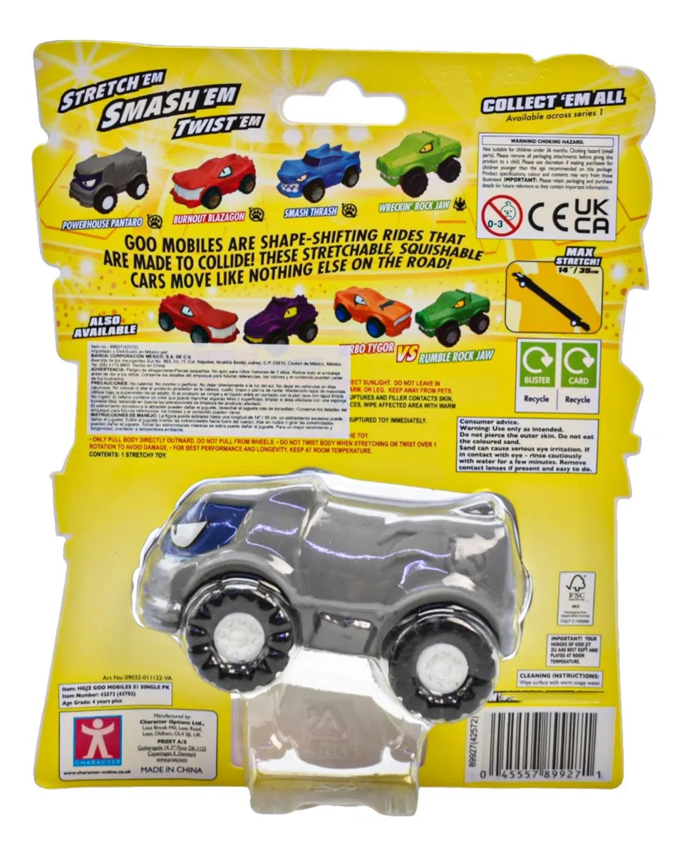 Goo Jit Zu Goo Mobiles Pack 3 Personajes Moose Blazagon/thrash/pantaro/rock Jaw Multicolor