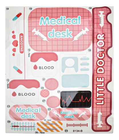 Set Medico Infantil 42 Piezas Rojo Health Care Desk 8134