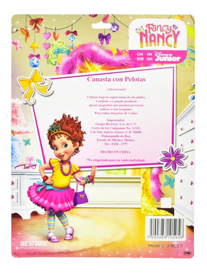 Canasta Con Pelotas Disney Fancy Nancy Pack 8pz Bestway