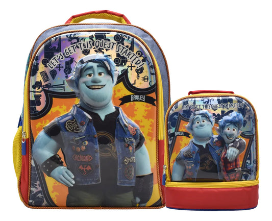 Mochila Disney Unidos This Quest Kit 2pz Primaria 162413 Ruz Azul/amarillo 3d
