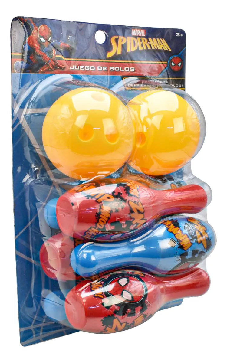 Marvel Spider Y Liga De Justicia Juego De Bolos 8pz Toymark Spider-man/ Liga De La Justicia