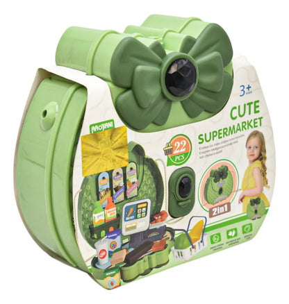 Supermercado Portatil 2 En 1 Cute Supermarket 22pz 688118a Verde