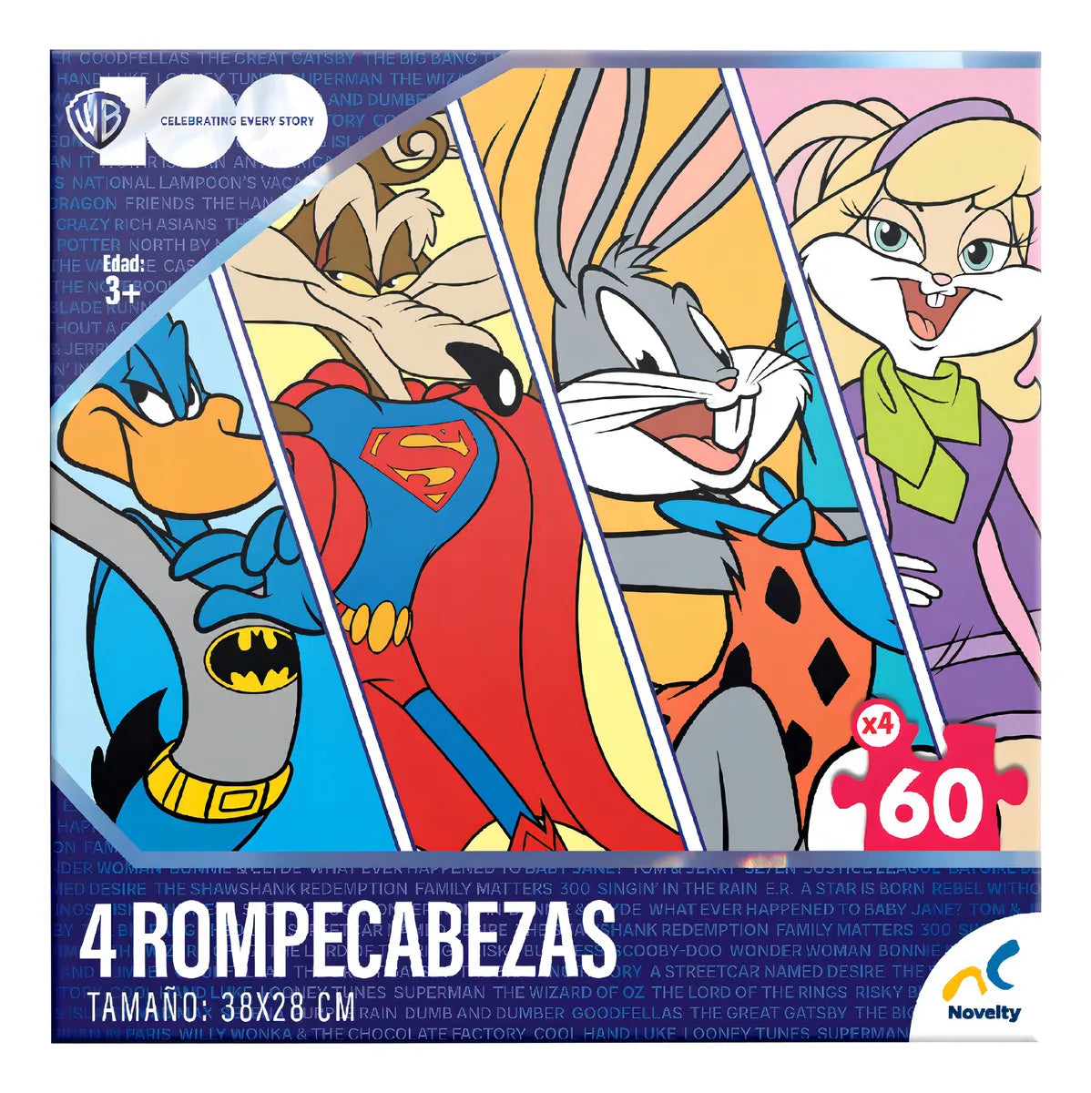 Warner Brothers Every Story 4rompecabezas De 60pz Novelty Cd